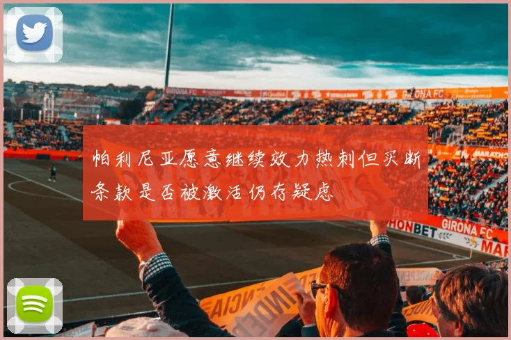 帕利尼亚愿意继续效力热刺但买断条款是否被激活仍存疑虑