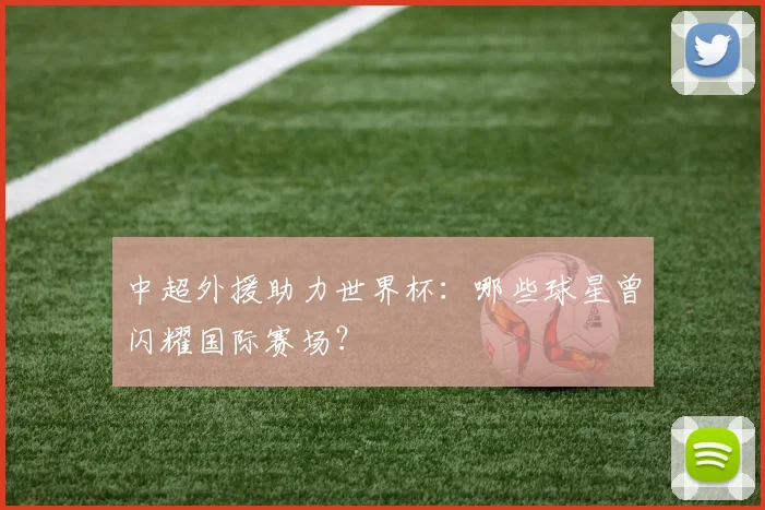 中超外援助力世界杯:哪些球星曾闪耀国际赛场?