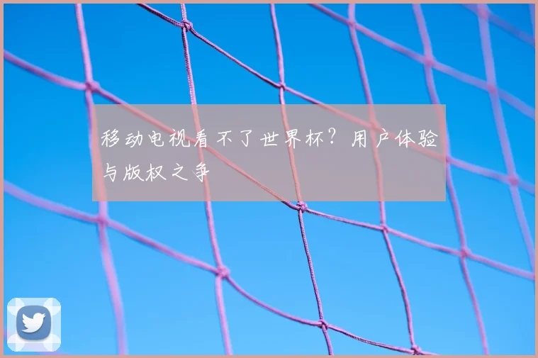 移动电视看不了世界杯？用户体验与版权之争